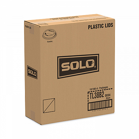Traveler Cappuccino Style Dome Lid, Fits 8 oz Hot Cups, Plastic, Black, 1,000/Carton (TL38B2)