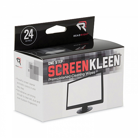 OneStep ScreenKleen Wipes, 5 x 5, Unscented, 24/Box (RR1209)