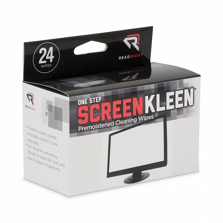 OneStep ScreenKleen Wipes, 5 x 5, Unscented, 24/Box (RR1209)