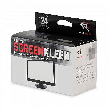 OneStep ScreenKleen Wipes, 5 x 5, Unscented, 24/Box (RR1209)