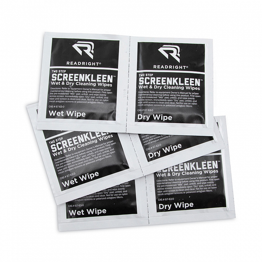 Two Step ScreenKleen Wet and Dry Cleaning Wipes, 5 x 5, Unscented, 40/Box (RR1305)