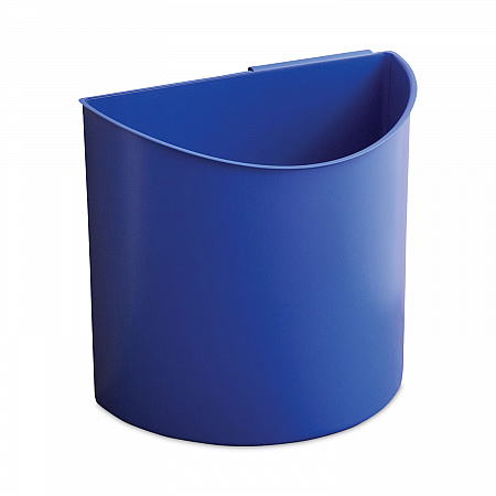 Desk-Side Recycling Receptacle, 7 gal, Plastic, Black/Blue (9928BB)