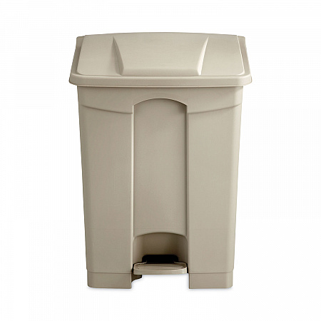 Large Capacity Plastic Step-On Receptacle, 17 gal, Plastic, Tan (9922TN)