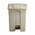 Large Capacity Plastic Step-On Receptacle, 17 gal, Plastic, Tan (9922TN)