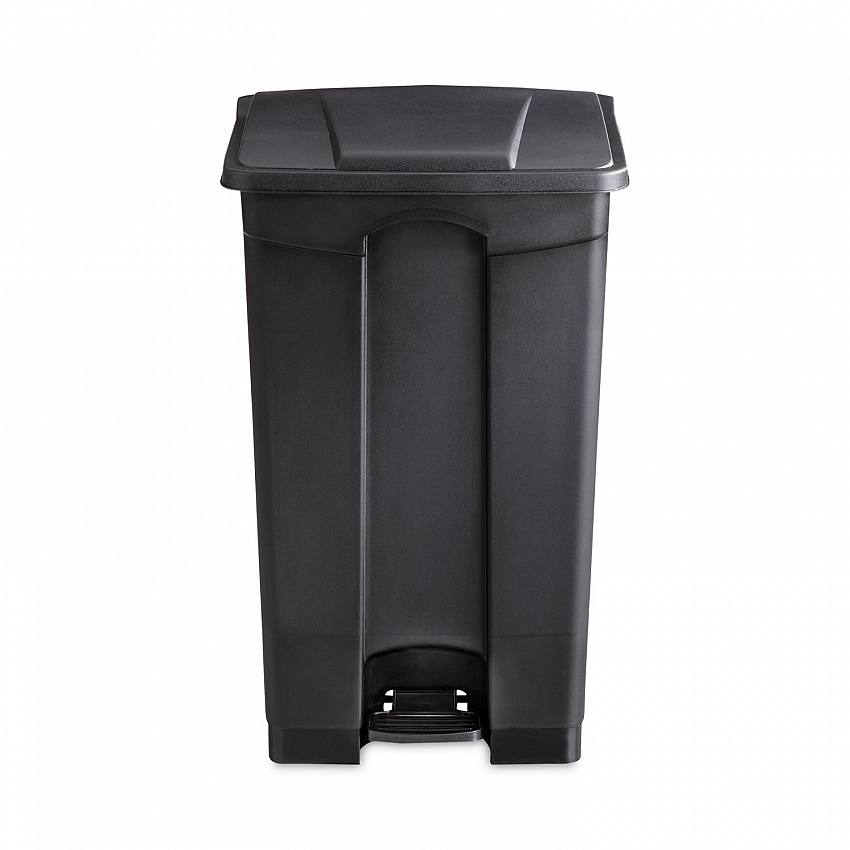 Large Capacity Plastic Step-On Receptacle, 23 gal, Plastic, Black (9923BL)