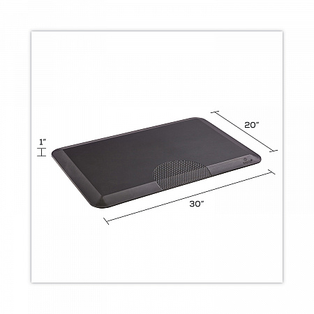 Anti-Fatigue Mat, Rectangular, Black Textured Surface, 20