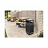 Canmeleon Recessed Panel Receptacles, 15 gal, Polyethylene, Black (9474BL)