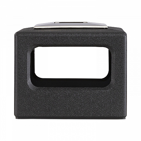 Canmeleon Recessed Panel Receptacles, 15 gal, Polyethylene, Black (9474BL)