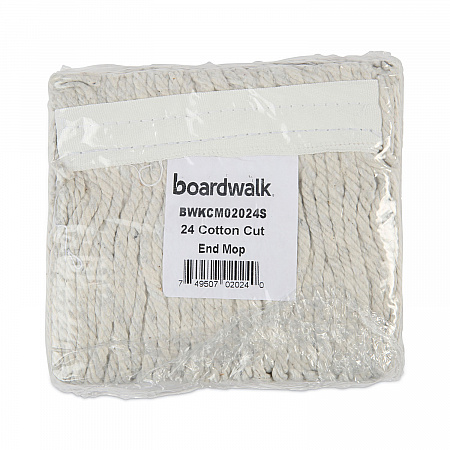 Banded Cotton Mop Head, #24, White, 12/Carton (CM02024S)