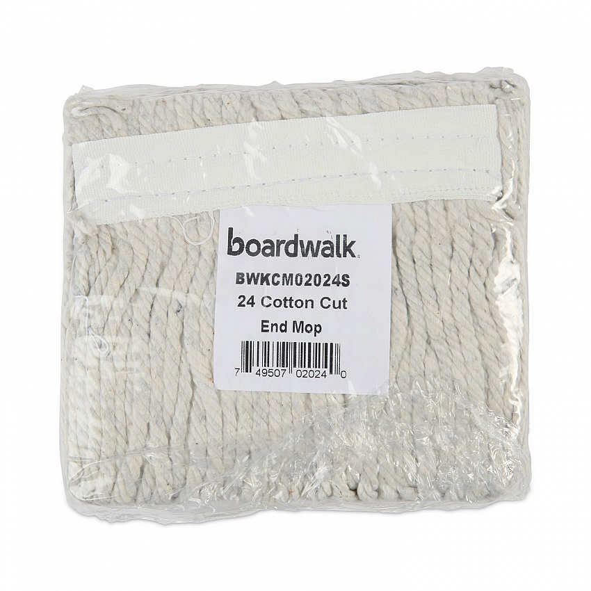 Banded Cotton Mop Head, #24, White, 12/Carton (CM02024S)