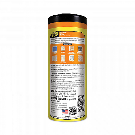 Clean Up Wipes, 1-Ply, 8 x 7, Citrus Scent, White, 24/Canister, 4 Canisters/Carton (2000)