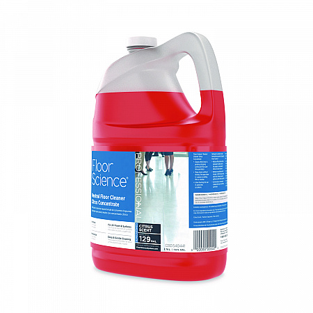 Floor Science Neutral Floor Cleaner Concentrate, Citrus Scent, 1 gal Container, 4/Carton (CBD540441)