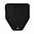 Urinal Mat, Shield-Shaped, Black Non-Slip Perforated Surface, 20.75