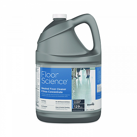 Floor Science Neutral Floor Cleaner Concentrate, Citrus Scent, 1 gal Container, 4/Carton (CBD540441)