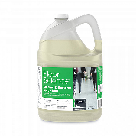 Floor Science Cleaner/Restorer Spray Buff, Citrus Scent, 1 gal Bottle, 4/Carton (CBD540458)