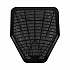 Urinal Mat, Shield-Shaped, Black Non-Slip Perforated Surface, 20.75