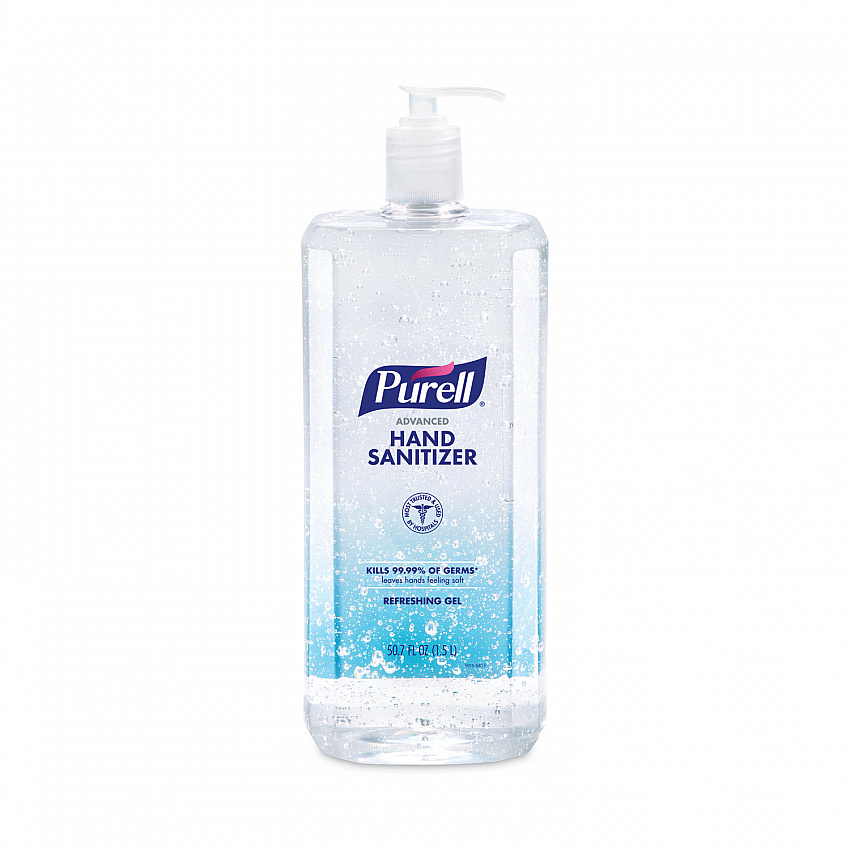 Advanced Hand Sanitizer Refreshing Gel, 1.5 L Pump Bottle, Clean Scent, 4/Carton (501504CT)