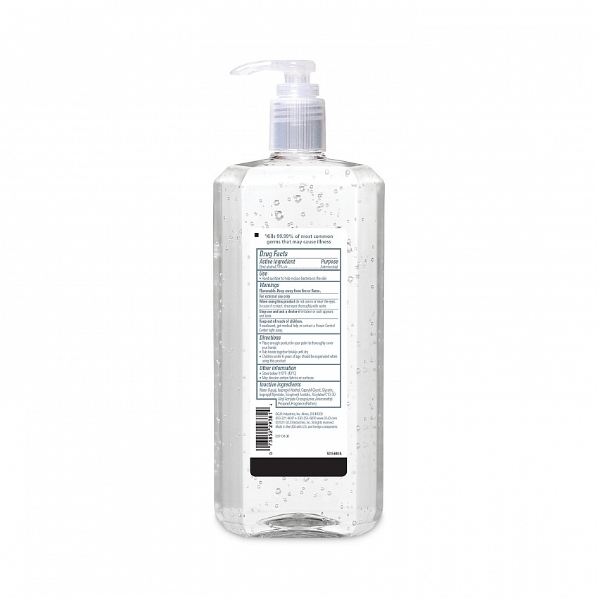 Advanced Hand Sanitizer Refreshing Gel, 1.5 L Pump Bottle, Clean Scent, 4/Carton (501504CT)
