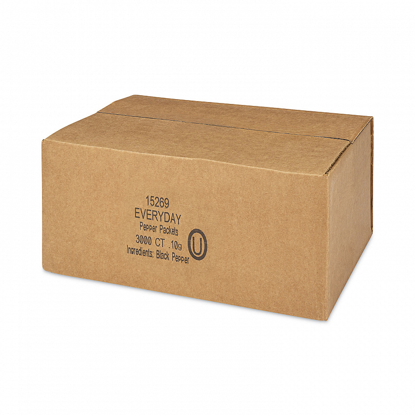 Pepper Packets, 0.1 g Packet, 3,000/Carton (15269)