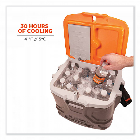 Chill-Its 5170 17-Quart Industrial Hard Sided Cooler, Orange/Gray (13170)