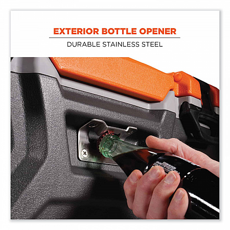 Chill-Its 5171 48-Quart Industrial Hard Sided Cooler, Orange/Gray (13171)