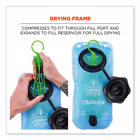 Chill-Its 5159 Hydration Pack Cleaning Kit, Bladder, Tube/Bite-Valve Cleaning Brushes, Drying Rack (13159)