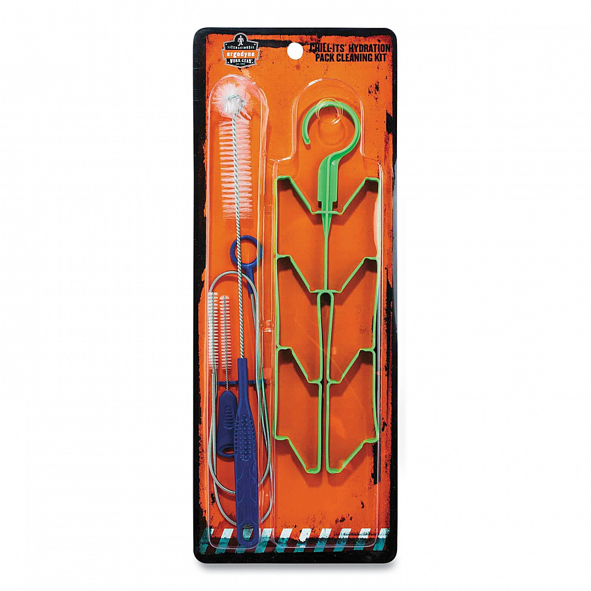 Chill-Its 5159 Hydration Pack Cleaning Kit, Bladder, Tube/Bite-Valve Cleaning Brushes, Drying Rack (13159)