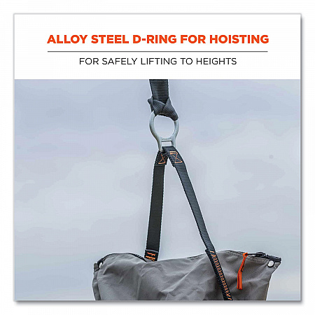 Arsenal 5973 Hoist Bucket Tool Bag with D-Rings and Zipper Top, 150 lb, Gray (15973)