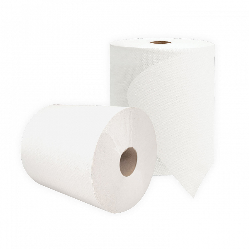 Valay Universal TAD Roll Towels, 1-Ply, 8 x 600 ft, White, 6 Rolls/Carton (VT9158)