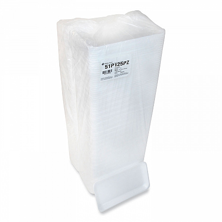 Supermarket Tray, #25PZ, 15 x 8 x 1.25, White, Foam, 200/Carton (51P125PZ)