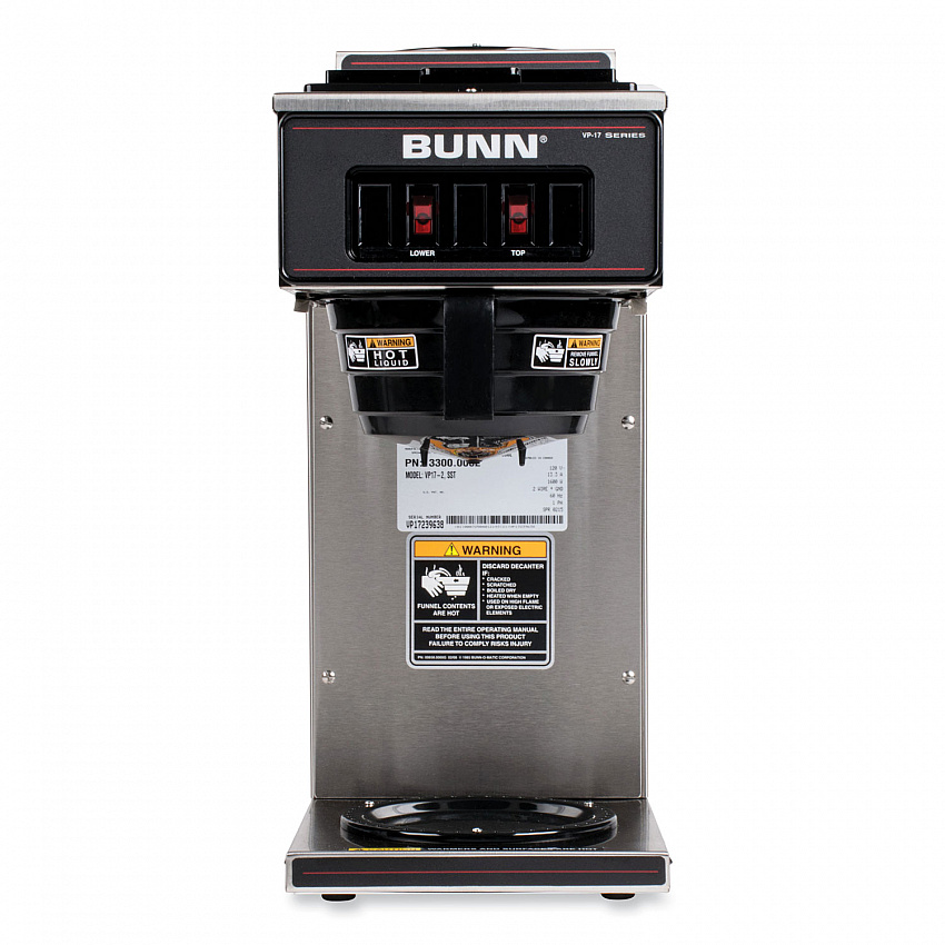 VP17-2 12-Cup Pourover Coffee Brewer, Black/Stainless Steel (133000002)