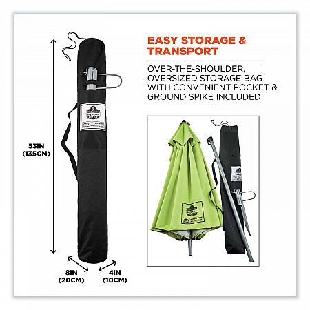 Shax 6100 Lightweight Work Umbrella, 90