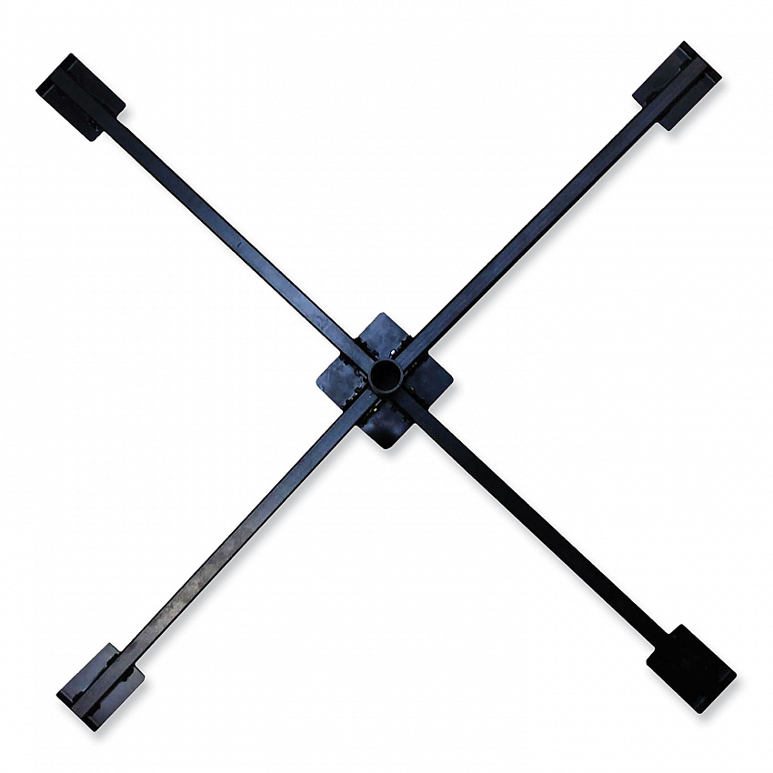 Shax 6190 Umbrella Stand, 1.65" Cylinder with Set Screw Clamp, Metal, 48 x 48 x 10, Black (12990)
