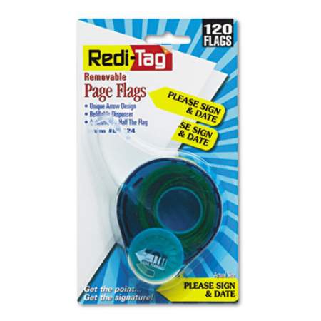 Redi-Tag Arrow Message Page Flags in Dispenser, "Please Sign and Date", Yellow, 120 Flags (81124)
