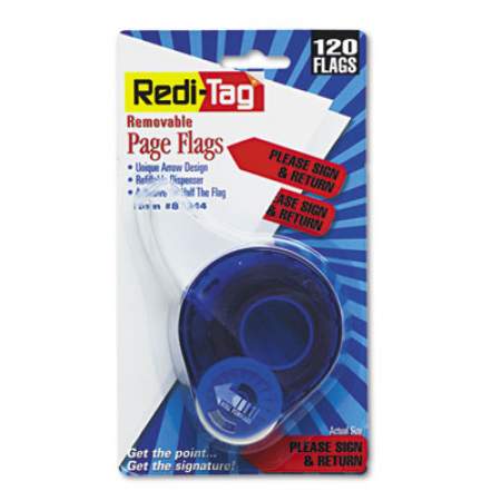 Redi-Tag Arrow Message Page Flags in Dispenser, "Please Sign and Return", Red, 120 Flags (81344)