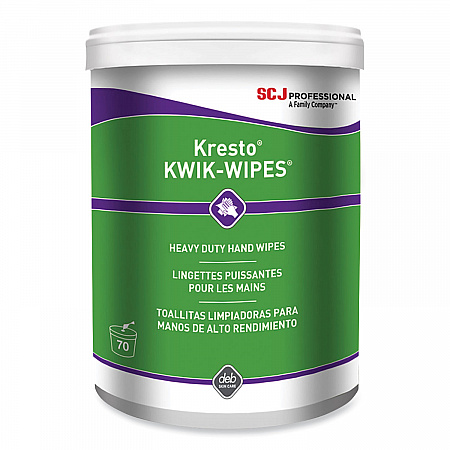 Kresto KWIK-WIPES, Cloth, 1-Ply, 7.9 x 5.7, Citrus, White, 70/Pack, 6 Packs/Carton (KKW70W)