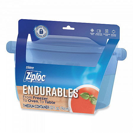 Endurables Resusable Silicone Container, 4 Cups, 5.4 x 4.5 x 8.4, Clear, 4/Carton (339969)