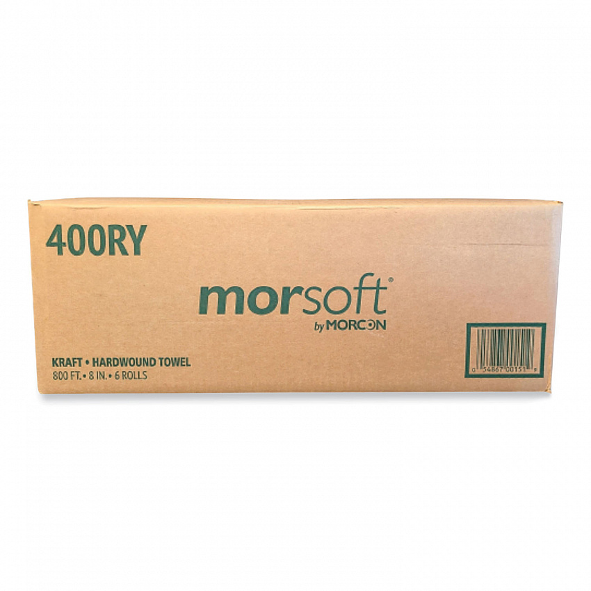 Morsoft Controlled Towels, Y-Notch, 1-Ply, 8" x 800 ft, Kraft, 6 Rolls/Carton (400RY)