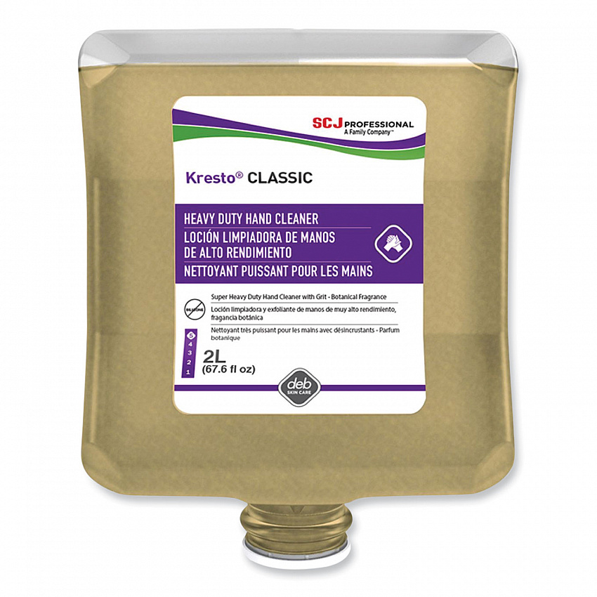 Kresto Classic Heavy Duty Hand Cleaner Manual Cartridge Refill, Fougere Scent, 2 L, 4/Carton (KCL2LT)