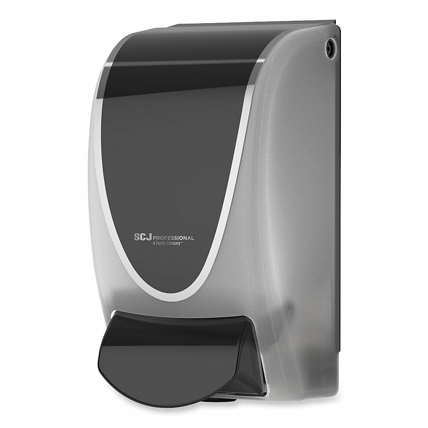 Transparent Manual Dispenser, 1 L, 4.92 x 4.5 x 9.25, Black/Chrome, 15/Carton (TPB1LDS)