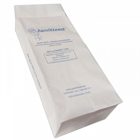 Vacuum Filter Bags Designed to Fit Advance VU500/Triple S Triumph, 100/Carton (ADVU500210)