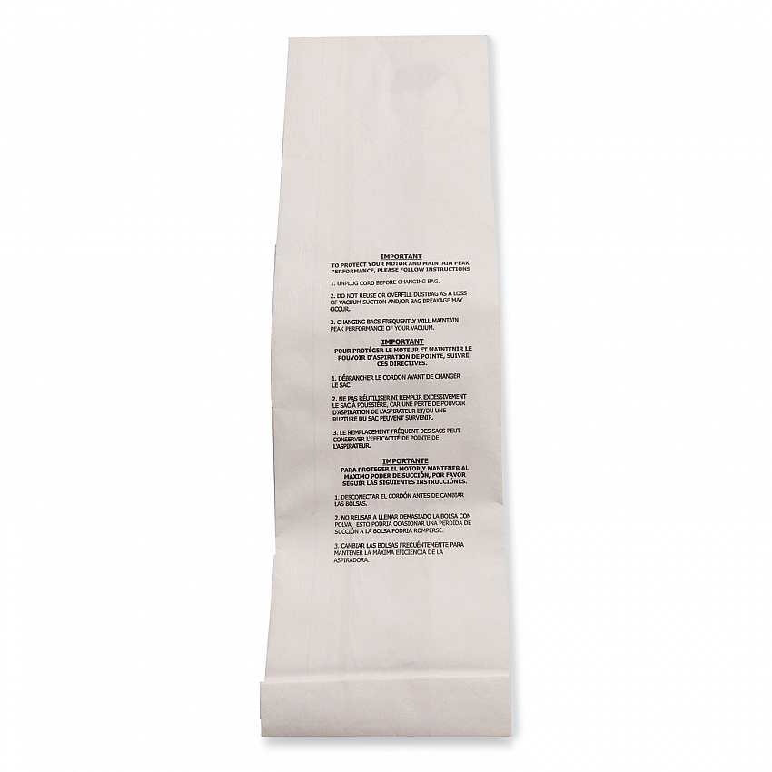 Vacuum Filter Bags Designed to Fit Allstar Javelin 12'' Series/Windsor Sensor S/S2/XP/Veramatic Plus, 100/Carton (VFXW15300310)