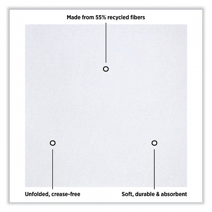 Linen-Like Natural Flat Pack Napkin, 16 x 16, White, 1,200/Carton (125702)
