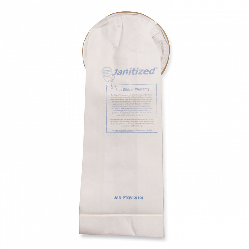 Vacuum Filter Bags Designed to Fit ProTeam 6 qt QuarterVac, 100/Carton (JANPTQV2)