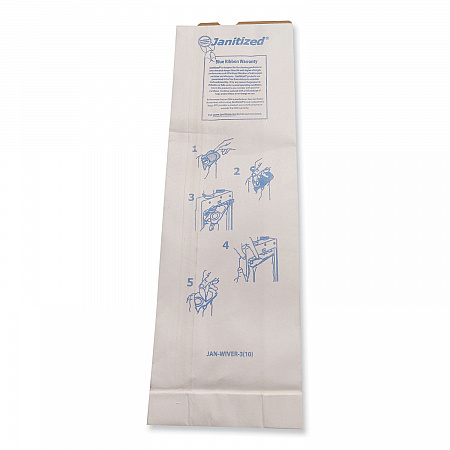 Vacuum Filter Bags Designed to Fit Windsor Versamatic, 100/Carton (JANWIVER3)