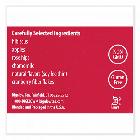 Cranberry Apple Herbal Tea, 28/Box (10400)