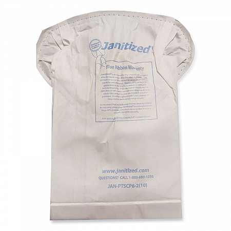 Vacuum Filter Bags Designed to Fit ProTeam Super Coach Pro 6/GoFree Pro, 100/Carton (JANPTSCP62)