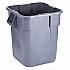 Square Brute Container, 28 gal, Polyethylene, Gray (352600GY)