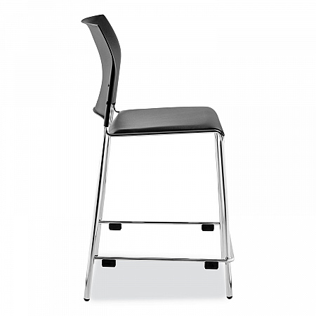 Cafetorium Counter Height Stool, Padded, Supports Up to 300 lb, 24