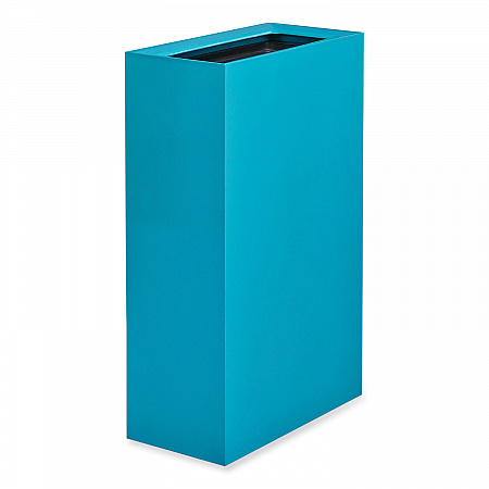 Mixx Recycling Center Rectangular Receptacle, 29 gal, Steel, Blue (9448BU)